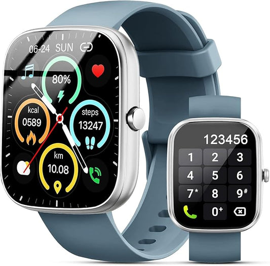 Smart Watch, SmartWatch for Men Women HD Touch Screen Answer/Make Call, IP68 Waterproof 120+ Sport Activity Tracker, Fitness Tracker with Sleep Monitor/Pedometer Heart Rate SpO2 for Android iOS