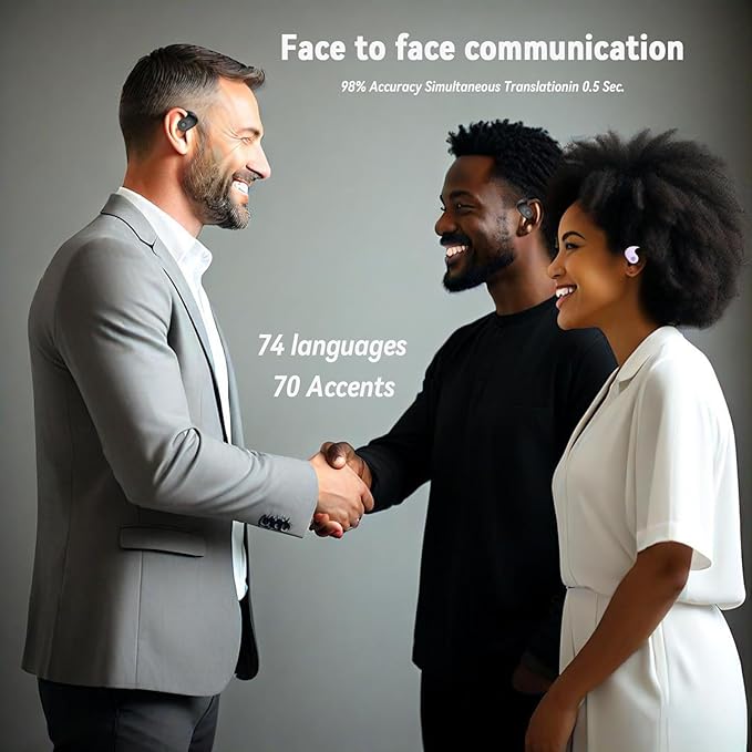 Ai Translation Earbuds Real Time 144 Languages Translator Earbuds Real Time Translating Ai Headphones Language Translation AudíFonos Traductores Traductor De Ingles EspañOl