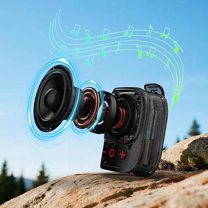 Wearable Bluetooth Speaker, Clip-On Mini Portable Speakers All Day Playtime,IPX5 Waterproof, Built-in Mic for Hands-Free Music/Calls Bluetooth Speaker/Outdoor Sports/Indoor Fitness/Golf