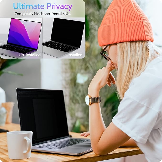 Magnetic Privacy Screen for MacBook Pro 16 Inch (2021-2026, M1, M2, M3, M4, M5), 16inch Removable Matte Anti Blue Light Glare Private Filter Protector for Mac Pro 16.2" Laptop