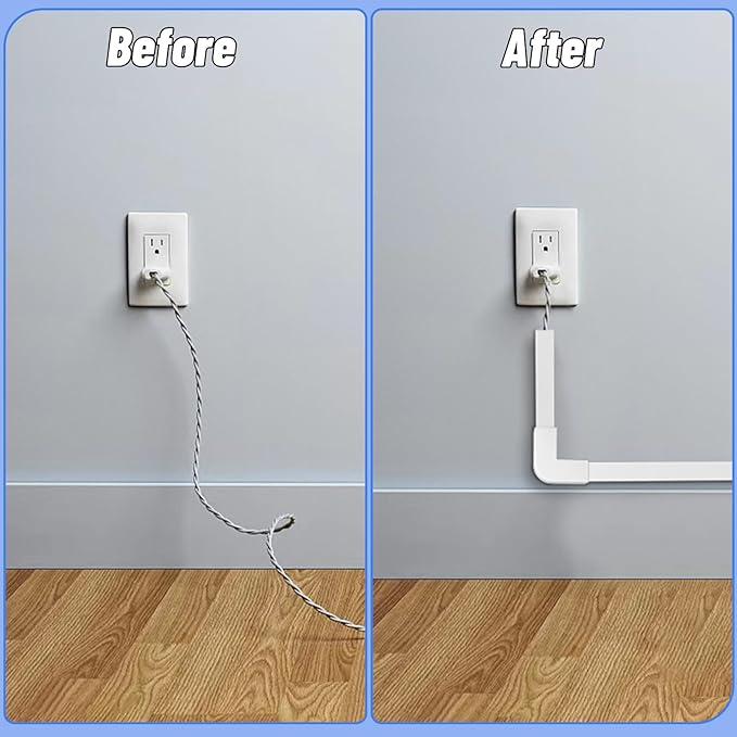 Cord Cover Raceway Kit, 628 in Cable Cover Channel, Paintable Cord Concealer System Cable Hider, Cord Wires, Hiding Wall Mount TV Powers Cords in Home Office, 40 X L15.7in X W0.95in X H0.55in