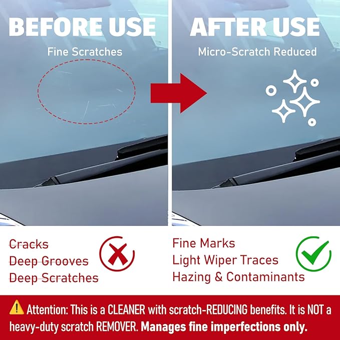 Windshield Oil Film Remover Spray, Anti-Fog & Hydrophobic Rain Repellent, Effortlessly Removes Stubborn Grease, Water Spots, Road Grime, for Car Glass Interior and Exterior