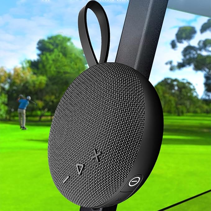 Magnetic Bluetooth Speaker 6W HiFi Sound with TF Card Playback, Built-in Mic, BT5.3, TWS Pairing, IPX6 Waterproof, Wireless Floatable Speaker for Golf Cart & Worksite