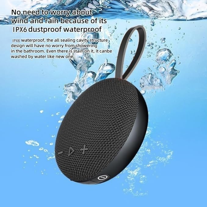 Magnetic Bluetooth Speaker 6W HiFi Sound with TF Card Playback, Built-in Mic, BT5.3, TWS Pairing, IPX6 Waterproof, Wireless Floatable Speaker for Golf Cart & Worksite