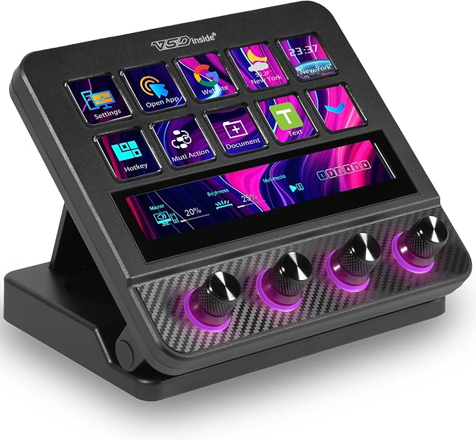 VSD N4 Pro Stream Controller Streaming Deck, Audio and Studio Controller