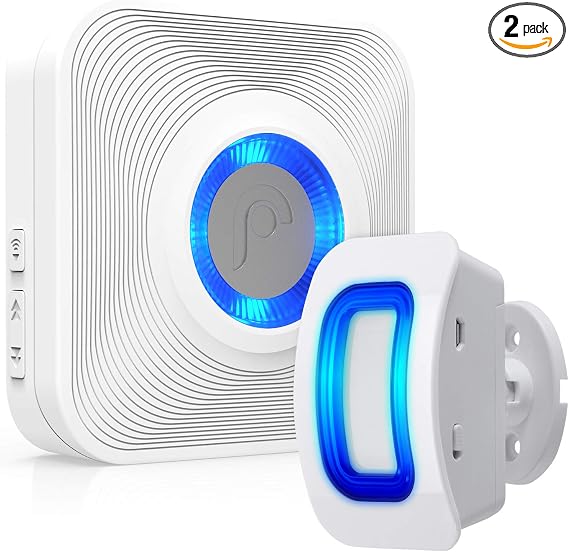 Fosmon WaveLink Wireless Driveway Alarm Chime, 1 Sensor 1 Receiver