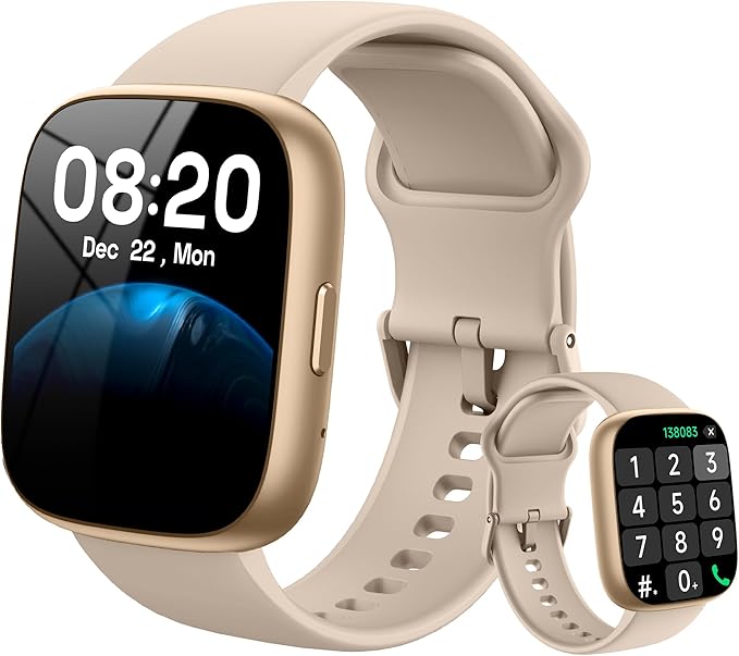 Smart Watch with Alexa & Bluetooth Calling-1.83" HD Touchscreen Fitness Watch, Fitness Tracker w/Heart Rate/Sleep Monitor, 30-Day Standby, 120+ Sports Modes, IP68 Waterproof Smartwatch for Android iOS