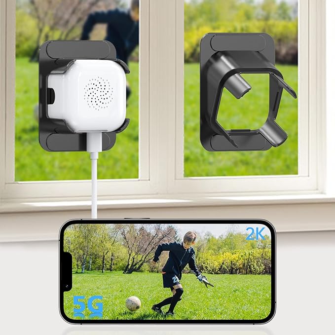 ANYQOO 3MP 2K Window Camera, Indoor/Outdoor Security 2.4GHz & 5GHz WiFi Camera for Home Security, ChroMax AI Color Night Vision, Person/Motion Detection, 24/7 Recording, Easy Install 1Pack