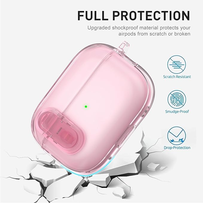 Valkit Compatible AirPods Pro Case, Clear with Cleaner Kit, Soft TPU Protective Cover, Shockproof for AirPods Pro Gen 2/1