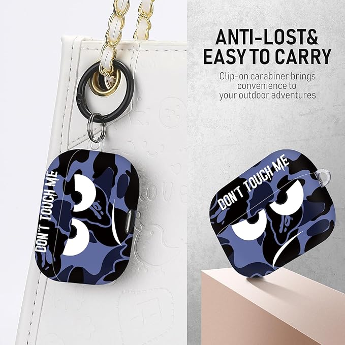Compatible with Airpods Pro 3 Case(2025),Don't Touch Me for Airpods Pro 3rd Generation Cases Cover with Lanyard Soft Silicone Cute Shockproof Cover for Women Men