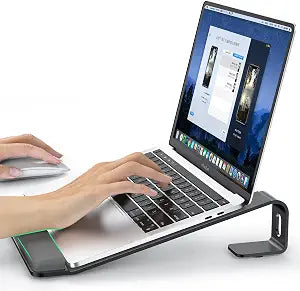 LOXP Laptop Stand for Desk, Aluminum Laptop Riser Holder with Wrist Support