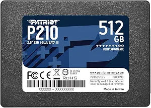 Patriot P210 512GB Internal SSD - SATA 3 2.5" - Solid State Drive - P210S512G25