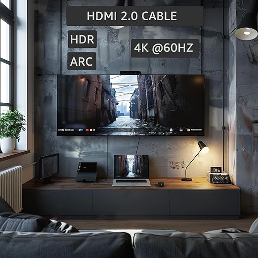 4K HDMI Cable 6 FT, Gold Plated High-Speed HDMI 2.0 Cable, Male-to-Male, Supports 4K 60Hz HDR, 2160p 1080p 3D HDCP 2.2 ARC,Compatible with HDTV PC Xbox Arc Laptop PS3/4/5/9 etc (10Pack)