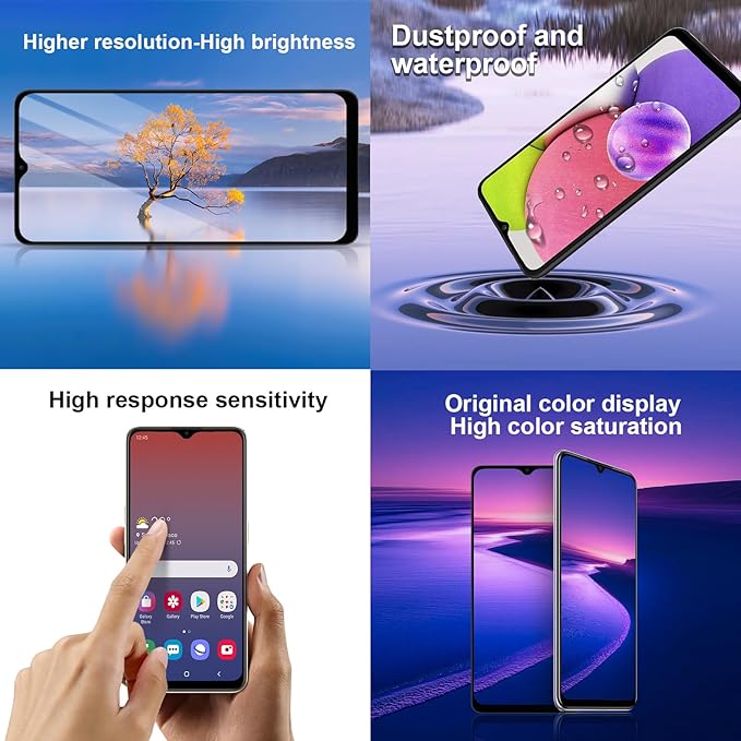 EFAITHFIX for Samsung Galaxy A15 5G Screen Replacement with Frame 6.6 Inch LCD Display Digitizer for Samsung A15 A156U A156M S156VL A156W Screen Replacement Kit Touch Screen Assembly with Repair Tools