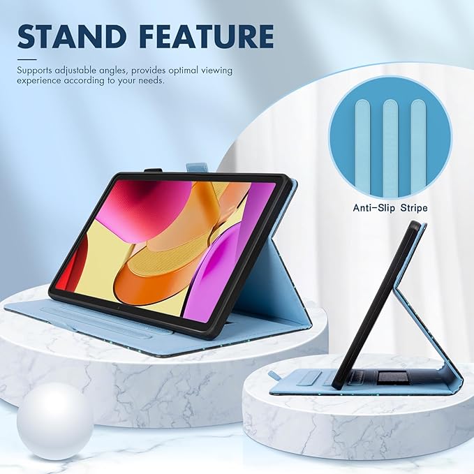 Dteck for Amazon Fire Max 11 Tablet Case 11" (13th Generation) 2023, PU Leather Shell TPU Back Cover Fold Stand Case with Auto Sleep Wake, Adjustable Viewing Angles, Cute Folio Case, Starry Forest