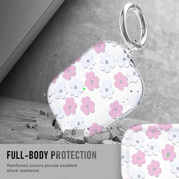 for AirPods Pro 3 Case (2025) with Cleaner Kit, Cute Soft Silicone Cover Compatible AirPods Pro 3rd Genera case with Keychain for Women Men with Keychain for Airpod Pro case(2025) Six Leaf Clover