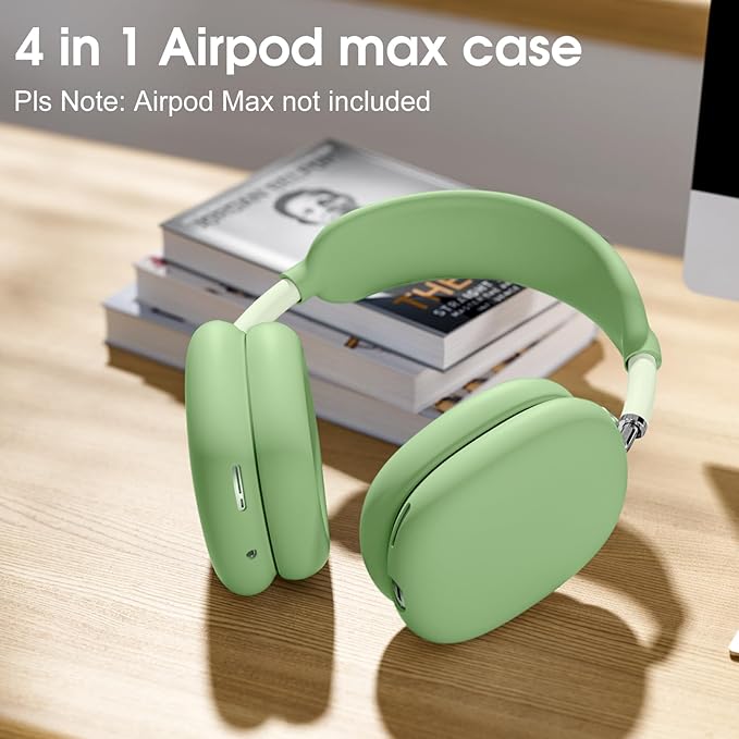 Lerobo Case for AirPods Max, Anti-Scratch Ear Pad & Headband Protector, Soft Silicone Skin for Apple AirPods Max 2024/2020(Mint Green)