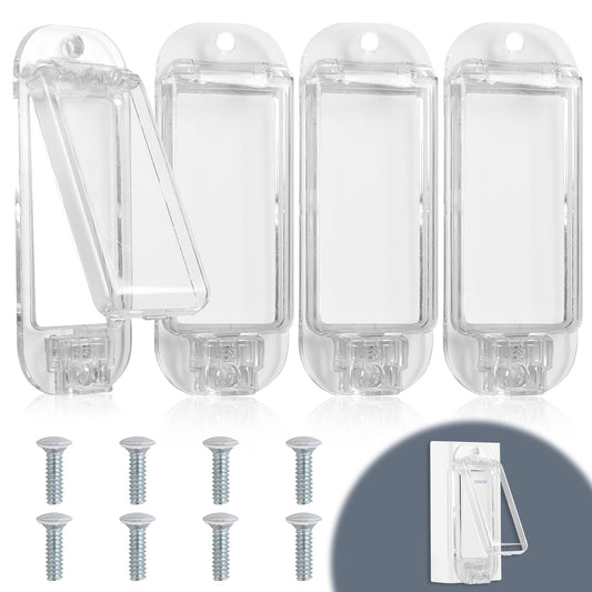 4 Pcs Child Proof Light Switch Cover Guard, Rocker Wall Switch Guard