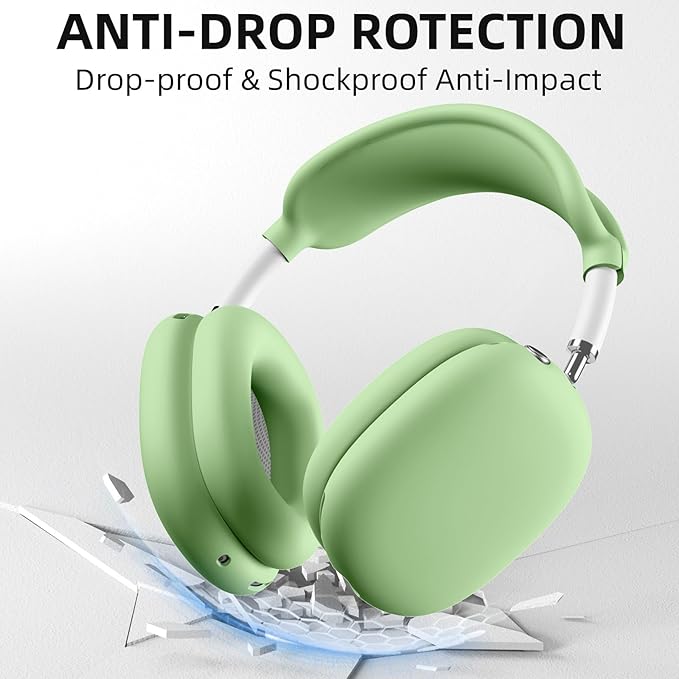 Lerobo Case for AirPods Max, Anti-Scratch Ear Pad & Headband Protector, Soft Silicone Skin for Apple AirPods Max 2024/2020(Mint Green)