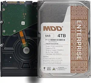 MDD MAXDIGITALDATA 4TB 7200RPM 128MB Cache SAS 12Gb/s 3.5inch Internal Enterprise Hard Drive (MD4TSAS12872E) - [NOT a SATA HDD] (Renewed)