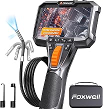 FOXWELL 2-Way 220° Articulating Borescope Camera with Light, Dual Lens - Image 1
