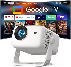 【Google TV & 3500ANSI & 4K】Smart Projector with WiFi and Bluetooth, VISSPL AI Auto Focus & Auto Keystone Portable Outdoor Overhead Projector, Movie Home Theater Gaming Projectors for Bedroom Ceiling - Image 1