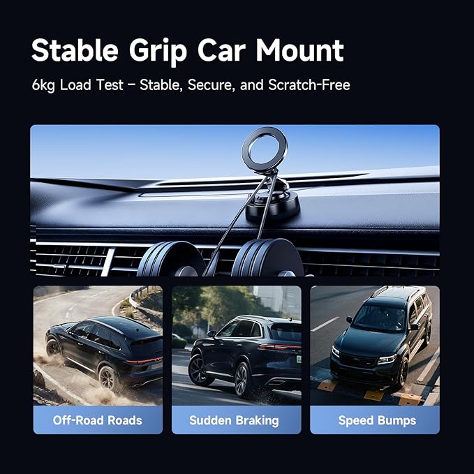 Black Shark Magnetic Car Phone Holder+ Wireless Charger with Cooling Fan