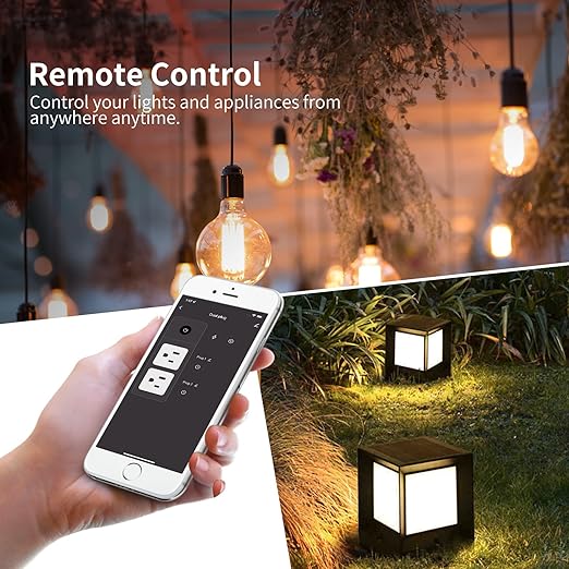 2pcs Dual Smart Plug Bundle with 2pcs Outdoor Smart Plug