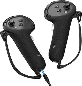 STARTRC GAMES Charging Controller Grip for Meta Quest 3/3s, Handle Battery Cover and Adjustable Knuckle Strap, Silicone Controller Grip with Rechargeable Batteries