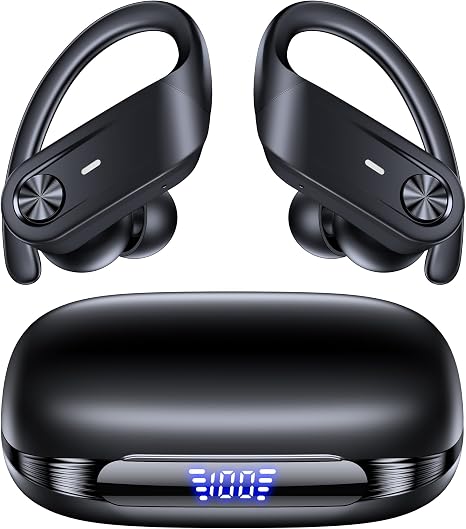 TAGRY Hybrid Active Noise Cancelling Wireless Ear Buds 80 Hrs Playtime Hi-Res Stereo Quality Bluetooth Earbuds with Transparency Mode Headphones Bluetooth Earhooks ANC Earphones for Work