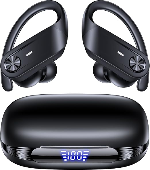 TAGRY Hybrid Active Noise Cancelling Wireless Ear Buds 80 Hrs Playtime Hi-Res Stereo Quality Bluetooth Earbuds with Transparency Mode Headphones Bluetooth Earhooks ANC Earphones for Work