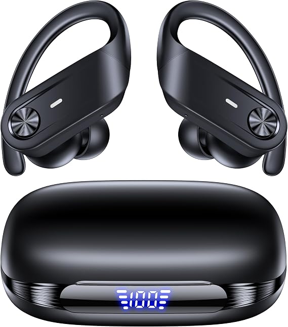 TAGRY Hybrid Active Noise Cancelling Wireless Ear Buds 80 Hrs Playtime Hi-Res Stereo Quality Bluetooth Earbuds with Transparency Mode Headphones Bluetooth Earhooks ANC Earphones for Work