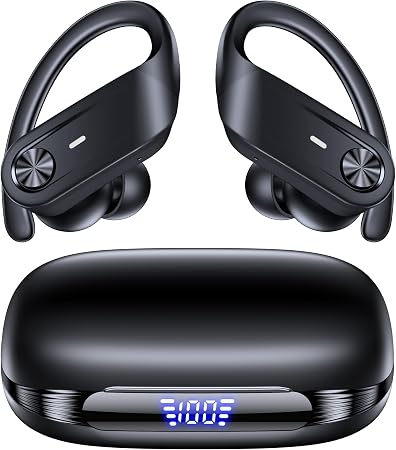 TAGRY Hybrid Active Noise Cancelling Wireless Ear Buds 80 Hrs Playtime Hi-Res Stereo Quality Bluetooth Earbuds with Transparency Mode Headphones Bluetooth Earhooks ANC Earphones for Work