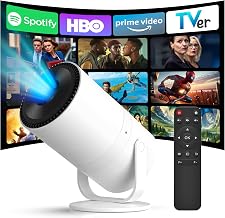 [Built-in Apps] Mini Projector with WiFi and Bluetooth & Android 12, Electric Focus 1080P Mini Portable Projector, Compatible with HDMI/Smartphone/USB for Movie/Gaming - Image 1