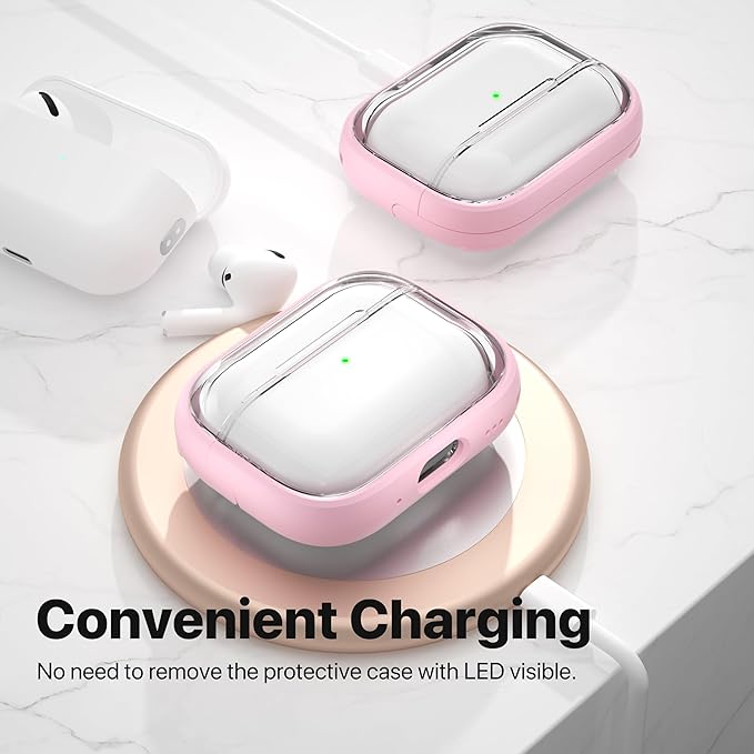 Valkit Compatible AirPods Pro Case - Clear, Lock & Cleaner Kit, Soft Shockproof Protective Case for AirPods Pro Gen 2/1