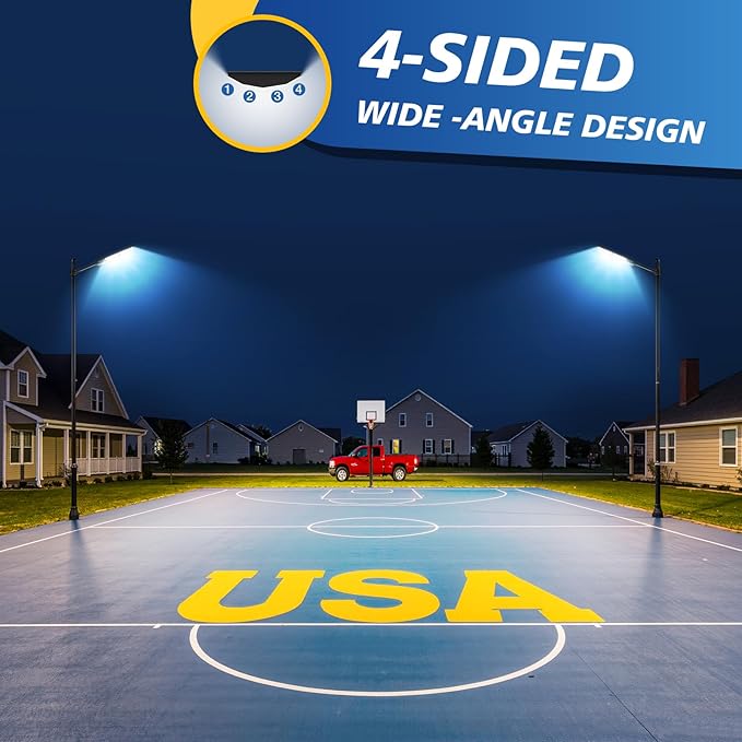 8600W Solar Street Light - 8000K Wide Angle Solar Lights Outdoor, Flood Security Lights Motion Sensor & Dusk to Dawn, IP66 Waterproof Solar Street Lights Outdoor for Roadway Yard