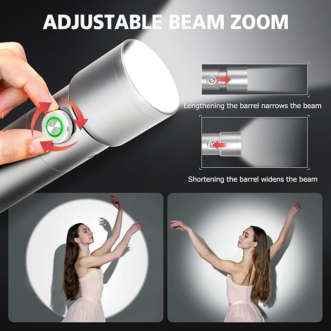 RGB Photography Flashlight, 4 Colors Fill Light with 20 Patterned Light Filters, 10W Portable LED Video Spotlight Sunset Light for Photo, Content Creation Accessories