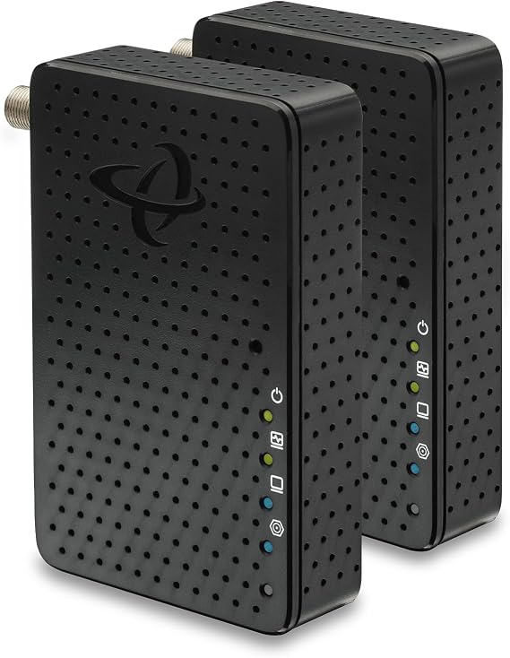 Hitron HTEM5 MoCA 2.5 Network Adapter (2-Pack) - Extends Network via Coax | NOT a Modem/Router/WiFi | Requires Cable TV Wiring (NOT Satellite) | Works with Cable & Most Fiber (NOT AT&T) | 2.5 Gbps