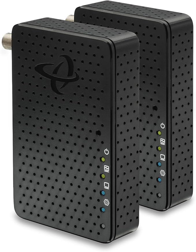 Hitron HTEM5 MoCA 2.5 Network Adapter (2-Pack) - Extends Network via Coax | NOT a Modem/Router/WiFi | Requires Cable TV Wiring (NOT Satellite) | Works with Cable & Most Fiber (NOT AT&T) | 2.5 Gbps