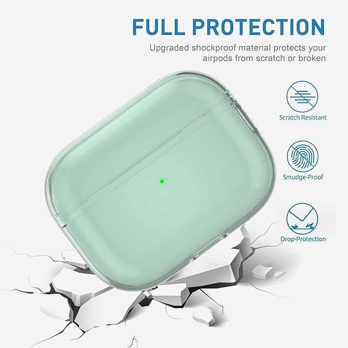 Valkit Compatible AirPods Pro Case Clear with Cleaner Kit, Soft TPU AirPods Pro Case Protective Cover Shockproof