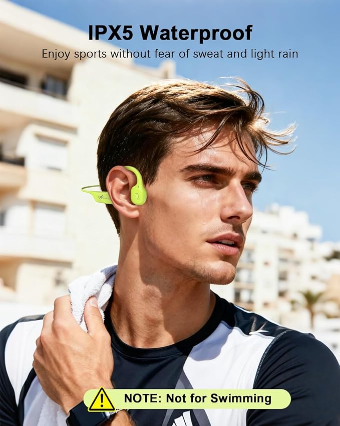 SANOTO Bone Conduction Headphones Wireless Open Ear Headphones, Lightweight Bone Conduction Earbuds IPX5 Waterproof Sport Bluetooth Earphones for Running Cycling Workout