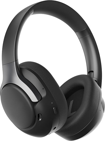 Oraolo Hybrid Active Noise Cancelling Headphones, Wireless Over-Ear Headphones with Deep Bass Sound, Bluetooth 6.0, 70H Playtime, Foldable Comfort Headphone for Travel/Work/Home
