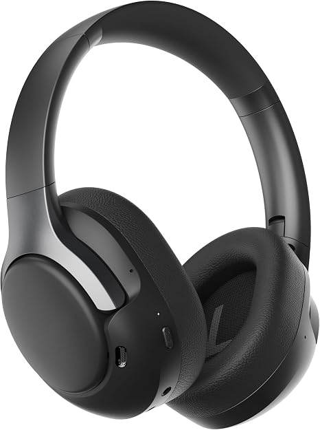 Oraolo Hybrid Active Noise Cancelling Headphones, Wireless Over-Ear Headphones with Deep Bass Sound, Bluetooth 6.0, 70H Playtime, Foldable Comfort Headphone for Travel/Work/Home