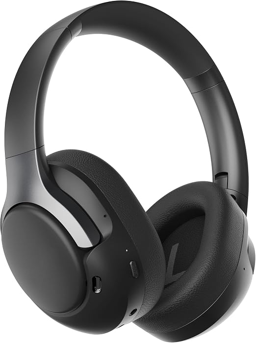 Oraolo Hybrid Active Noise Cancelling Headphones, Wireless Over-Ear Headphones with Deep Bass Sound, Bluetooth 6.0, 70H Playtime, Foldable Comfort Headphone for Travel/Work/Home