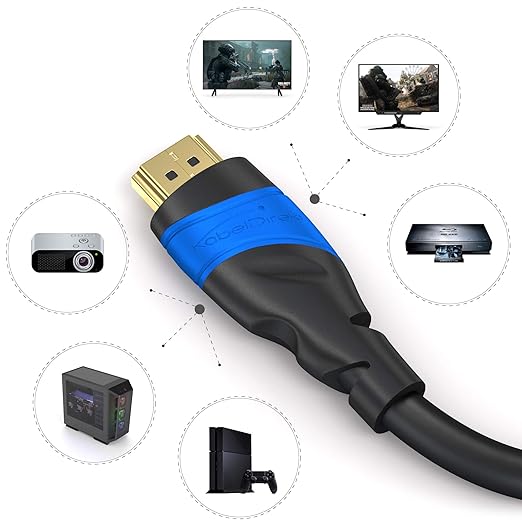 KabelDirekt – 8K / 4K HDMI Cable – 13ft & More HDMI Cables (0.5ft–75ft) – German-Engineered HDMI Cord – Supports 10K/8K@60Hz/4K@120Hz – HDMI Cable for HDTV, PC, PS5, Xbox, Switch
