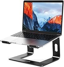 BESIGN LS03 Aluminum Laptop Stand, Ergonomic Detachable Computer Stand, Notebook Riser, Laptop Mount Compatible with Air, Pro, Dell, HP, Lenovo More 10-15.6" Laptops, Black