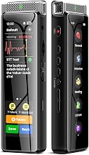 8GB Digital Voice Recorder with Playback, Innioasis R1 Full Touchscreen Voice Recorder with Bluetooth, Voice Activated Sound Audio Recorder Device with Mic Silver - Image 1