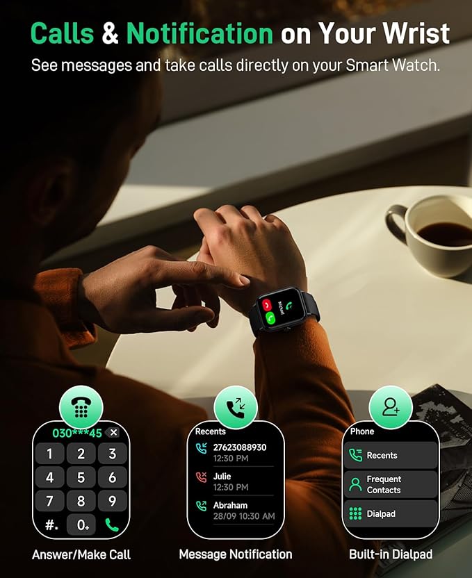 Smart Watches for Men (Android & iPhones), 1.85" HD Alexa Built-in Smart Wacth With Heart Rate Monitor, Sleep/Step Tracker, 120+ Sport Modes Fitness Tracker Watch for Women, IP68 Waterproof Watch