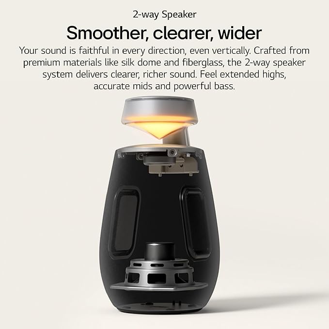 LG XO2TBK XBOOM 360 Wireless Speaker with Omnidirectional Sound