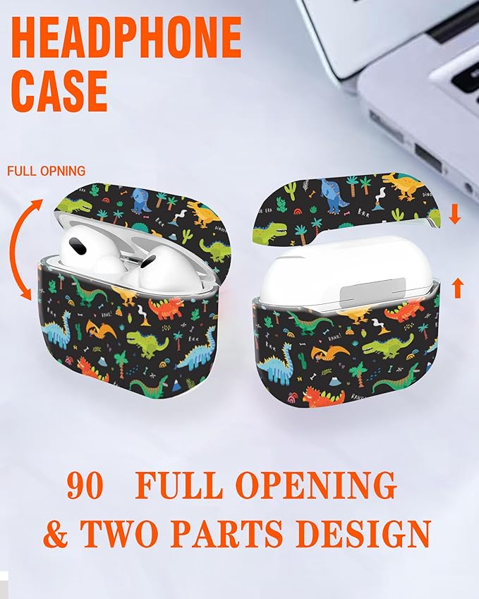 Compatible with Airpod Pro 2nd/1st Generation,360° Full Protection Cover for Girl Women,Cute Accessories Hard Case Portable & Shockproof for Airpod Pro 2nd Charging Case 2023/2022/2019(Cute Dinosaur)